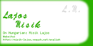 lajos misik business card